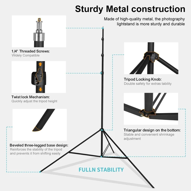 Alt view image 3 of 5 - 20FT Extra Tall Tripod with Rope Heavy Duty Video Camera Stand