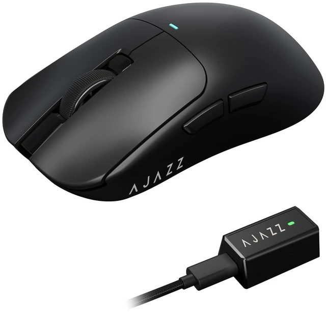 Main image of AJAZZ AJ200NLPRO AI Gaming Mouse, Tri-Mode Bluetooth/2.4G/USB-C, PAW3395 Sensor, 32000 DPI, 8K Wired & 4K Wireless, AI Voice Assistant, AI Game Analysis, 61g Lightweight, Black