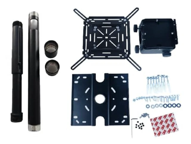 Alt view image 3 of 5 - Viri,Projector Celling Mount with Universal Mounting Plate-HT30-BLK,Mounting Type: Vertical & Side with 50kg Load Capacity,Accurately Adjust Yaw/Roll/Pitch Angle by 5,Suitable: Homes Offices Cinema