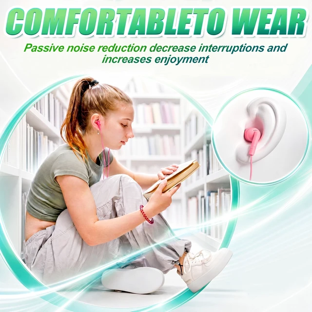 Alt view image 5 of 5 - Konohan 120 Pack Bulk Earbuds for Classroom, 3.5mm Wired Headphones
