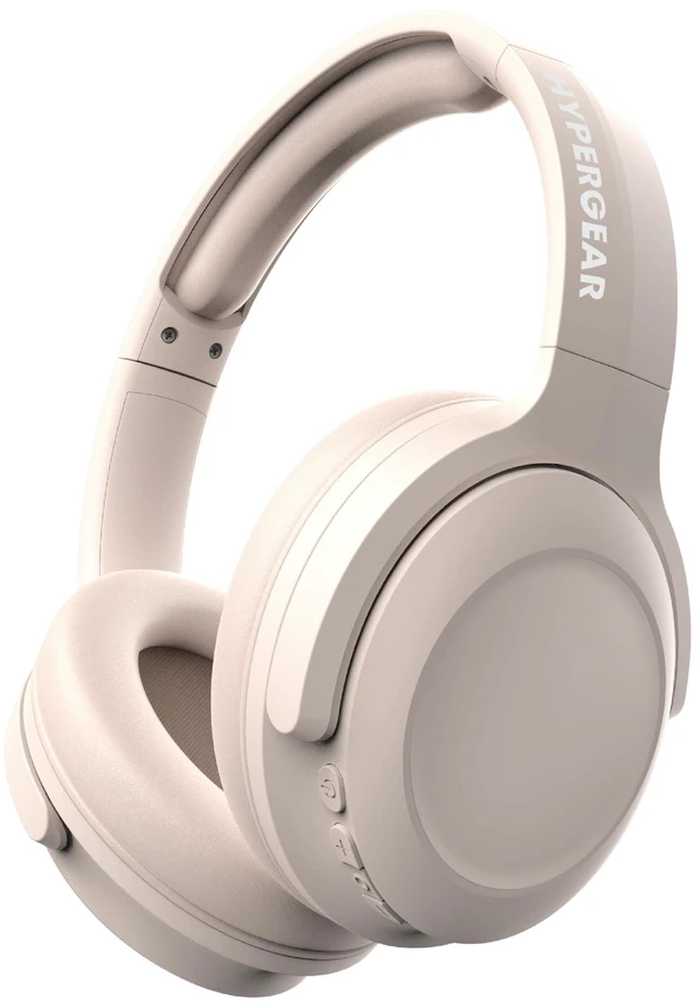 Main image of HyperGear Foldable Over-Ear Headphones - Wireless Bluetooth Headphones with Active Noise Cancelling, HD Audio, 40mm Drivers, and Deep Bass, Bone