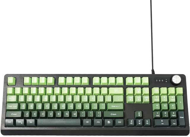 Main image of SanShun Wired Gradient RGB Gaming Keyboard. 100 Percent Creamy Membrance Computer Keyboard .Small Ergonomic Clicky Teclado with ABS Backlit Unreplaceable Keycaps. for PC Laptop MAC Gamer. (Green)
