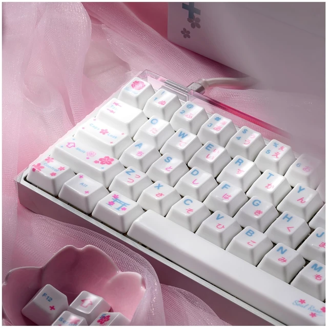 Main image of XVX Mild Spring Glaze Ceramic Keycaps Cherry Profile 120-Key Sakura Design