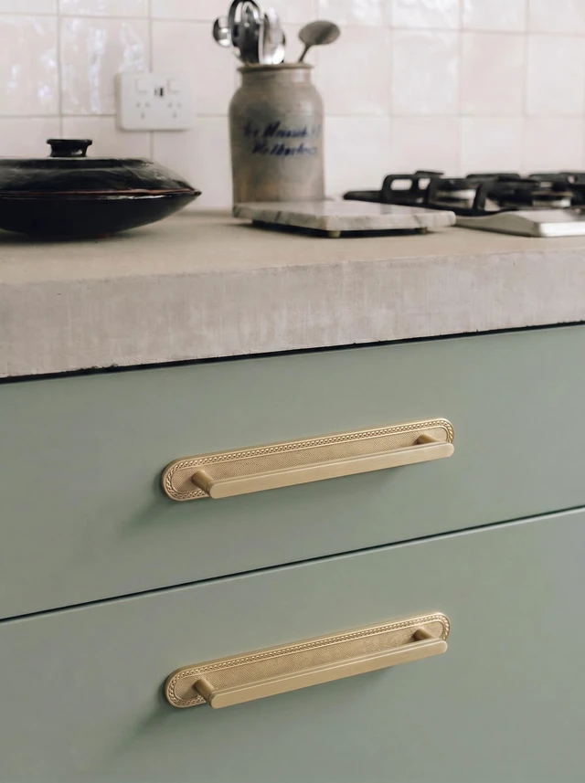 Alt view image 5 of 5 - Goo-Ki Champagne Bronze Cabinet Pulls with Backplate 7-9/16" Centers 2 Pack