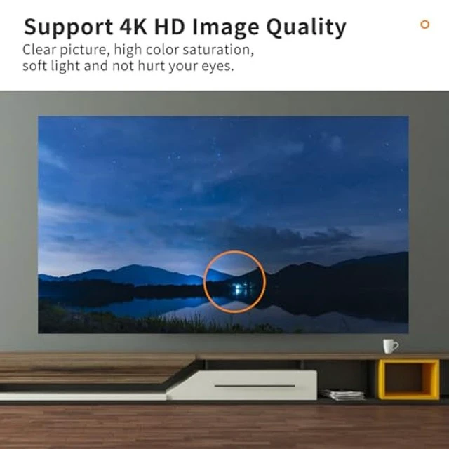 Alt view image 3 of 5 - Portable Metal Projection Screen 120 Inch Anti Light Movie Screen 16:9 3D 4K 1080P HD Foldable Projection Screen for Home Theater Indoor & Outdoor Entertainment