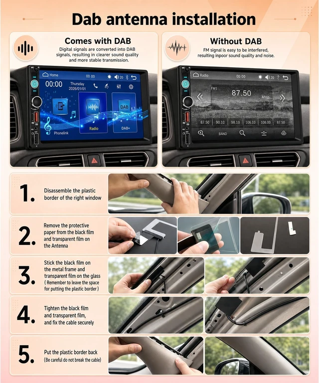 Alt view image 4 of 5 - KYNNT 7 Inch Double Din Car Radio Stereo