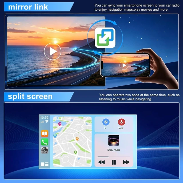 Alt view image 5 of 5 - 7 Inch Android 13 Car Stereo for 2002-2004 Ford Explorer