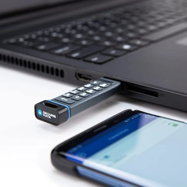 Alt view image 5 of 5 - SecureData SecureUSB Duo 512GB Hardware Encrypted USB 3.0 Flash Drive
