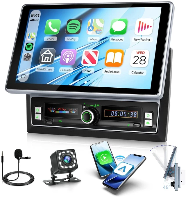 Main image of MAHVEC 10.1'' in-Cell Adjustable Screen Double Din Car Radio with 5.0BT