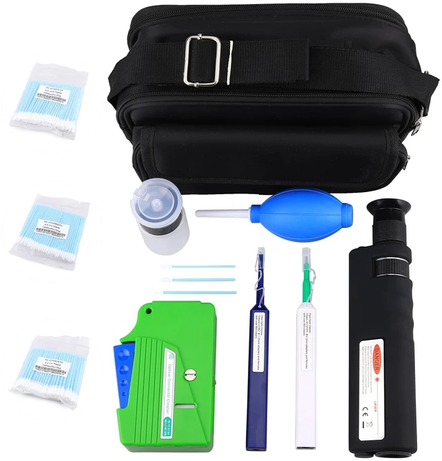 Main image of Fiber Optic Microscope dust-Free Paper 1.25MM/2.5MM Cleaning Pens Fiber Optic Cleaning Box for SC/LC/FC/ST Connections Fiber Optic Cleaning Kit