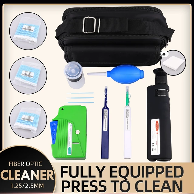 Alt view image 2 of 5 - Fiber Optic Microscope dust-Free Paper 1.25MM/2.5MM Cleaning Pens Fiber Optic Cleaning Box for SC/LC/FC/ST Connections Fiber Optic Cleaning Kit