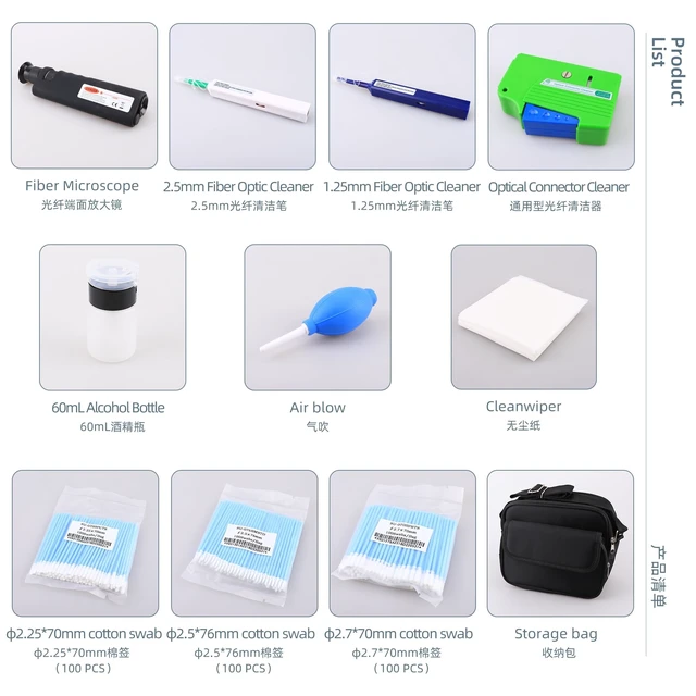 Alt view image 4 of 5 - Fiber Optic Microscope dust-Free Paper 1.25MM/2.5MM Cleaning Pens Fiber Optic Cleaning Box for SC/LC/FC/ST Connections Fiber Optic Cleaning Kit
