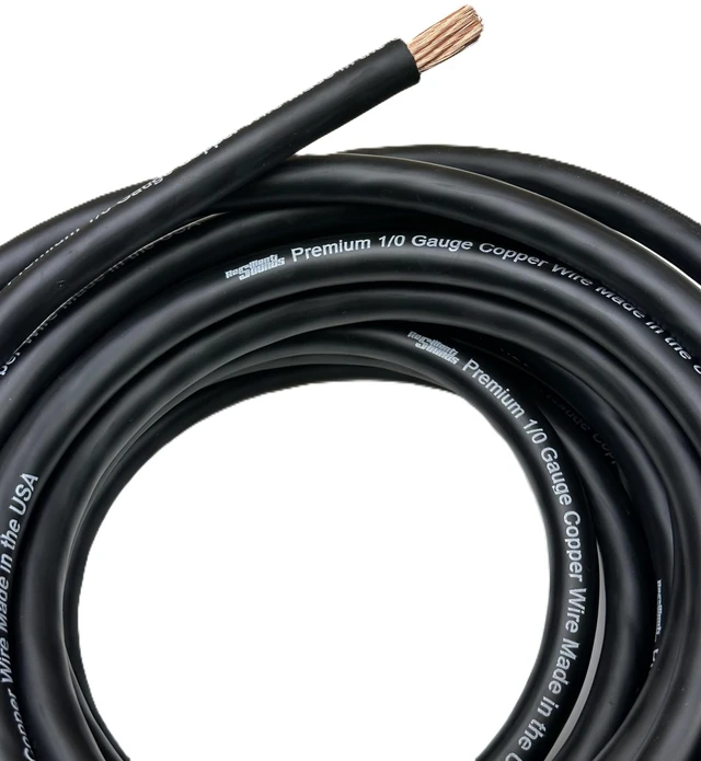 Main image of Resilient Sounds 1/0 Premium High Conductivity Copper Car Audio Wire-Minimum 99.9% Pure Copper Made in the USA (Black, 25FT Length)