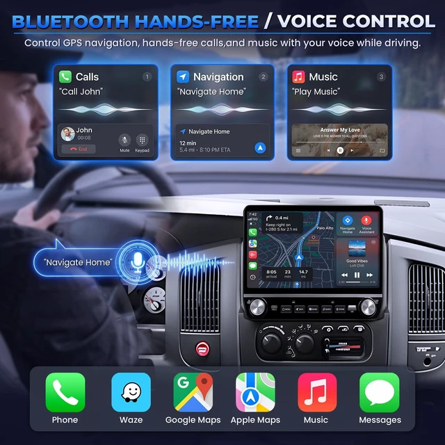 Alt view image 3 of 5 - 8+32GB ROM Android 15 Car Radio for Dodge Ram 1500 2500 3500 2002-2005