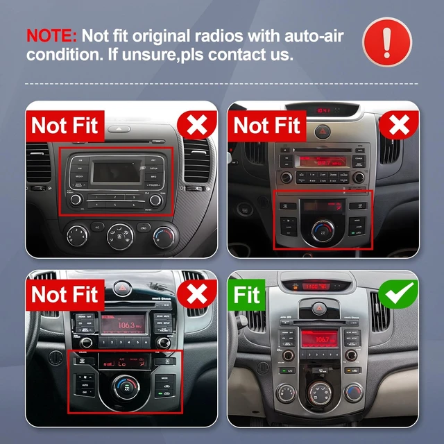 Alt view image 2 of 5 - 9 Inch Linux Touchscreen Car Radio Stereo for Kia Forte Cerato K3 2009-2013 (Manual A/C) with CarPlay/Android Auto Car Radio, Support Bluetooth,Backup Camera,SWC,FM Radio,Dual USB
