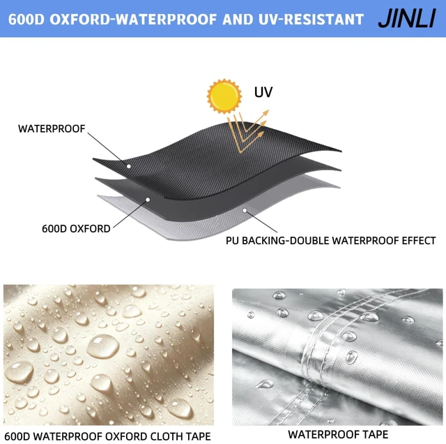 Alt view image 5 of 5 - JINLI 55-60 Inch Weatherproof Oxford TV Trolley Cover for Rolling Stand