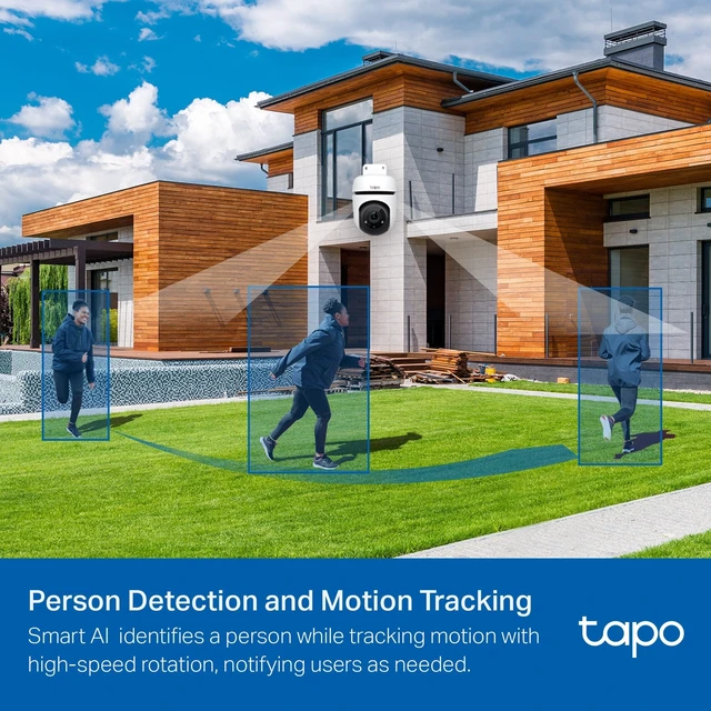 Alt view image 3 of 5 - TP-Link Tapo 1080P Outdoor Wired Pan/Tilt Security Camera, C500