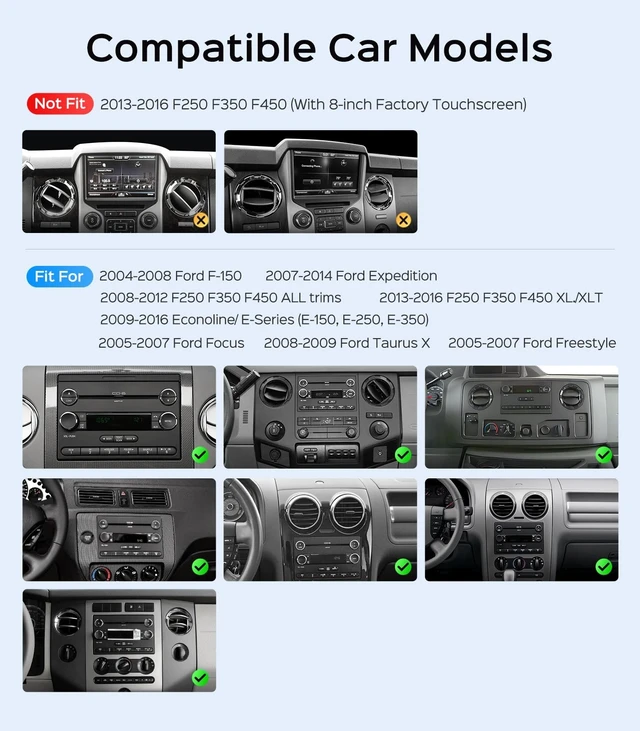 Alt view image 2 of 5 - 11.5" Car Radio for Ford F150 (2004-2008) F250/F350/450 (2008-2016)