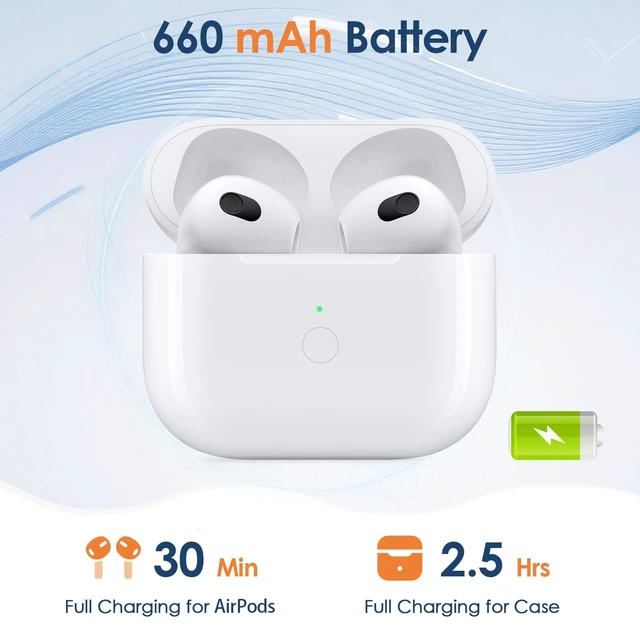 Alt view image 3 of 5 - Replacement Charging Case for Airpod 3rd Gen