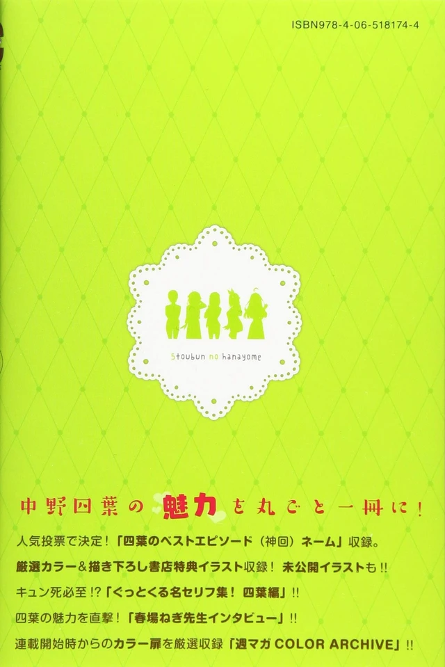 Alt view image 2 of 2 - THE QUINTESSENTIAL QUINTUPLETS CHARACTER BOOK YOTSUBA (ARTBOOK VO JAPONAIS)