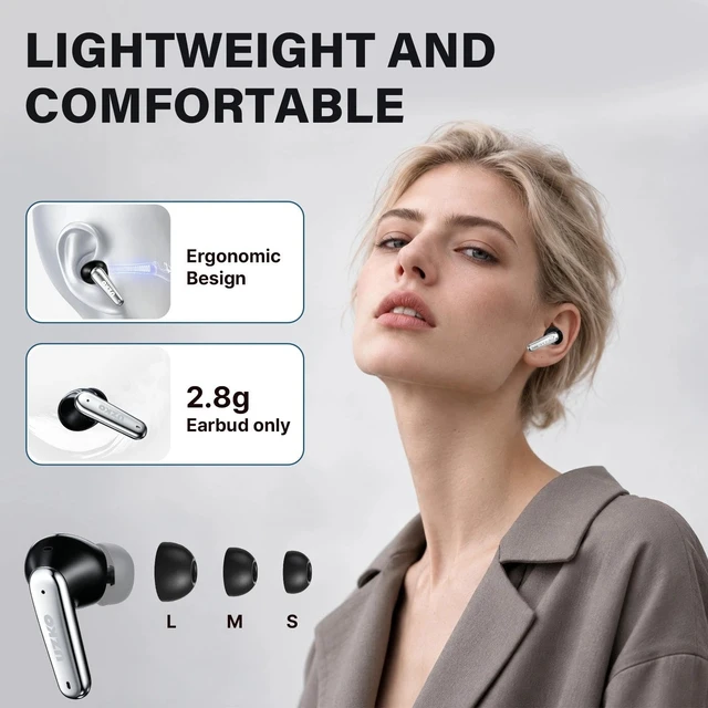 Alt view image 4 of 5 - VBSimas Wireless Earbuds, Bluetooth 6.0 Headphones ANC Crisp Clear Audio