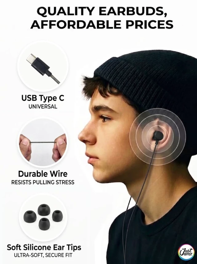 Alt view image 3 of 5 - Onyx 30-Pack USB C Wired Earbuds with Microphone, Type C in-Ear Headphones with Volume Control, Bulk Individually Wrapped, Compatible with iPhone 17 16 15 Pro Max, iPad Pro, Galaxy S24 S23 S22 S21
