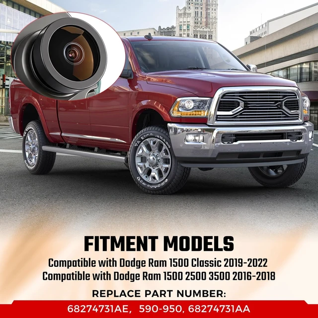 Alt view image 3 of 5 - Backup Camera Fit for Dodge Ram 1500 Classic 2019-2022,Dodge Ram 1500 16-18