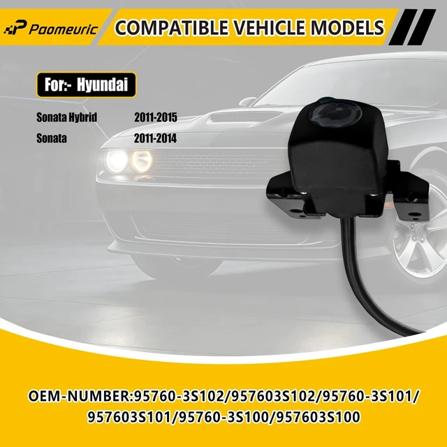 Alt view image 2 of 5 - 95760-3S102 Rear View Backup Camera for Hyundai Sonata Hybrid 2011-2015
