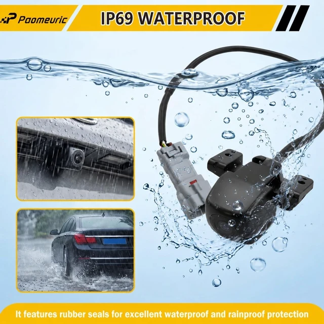 Alt view image 3 of 5 - 95760-3S102 Rear View Backup Camera for Hyundai Sonata Hybrid 2011-2015