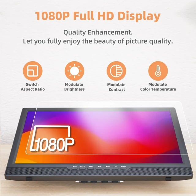 Alt view image 2 of 5 - NORTHING 19.2" Portable TV with Antenna, 1080P LED Small TV for Camping