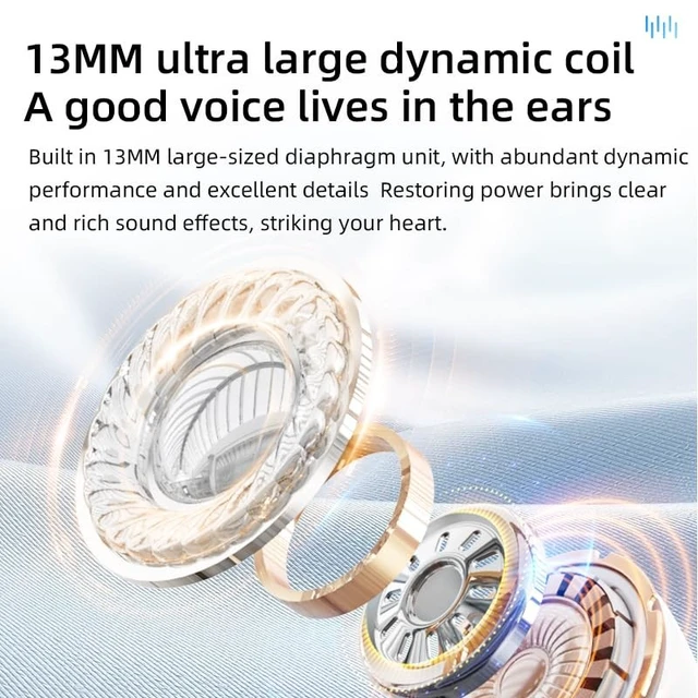 Alt view image 4 of 5 - syomiyurx Wireless Earbuds Bluetooth 5.5, Flagship Edition with ENC Call Noise Reduction, HiFi Surround Sound, 13mm Speaker, Ultra Long Battery Life, Sweat Proof (White)
