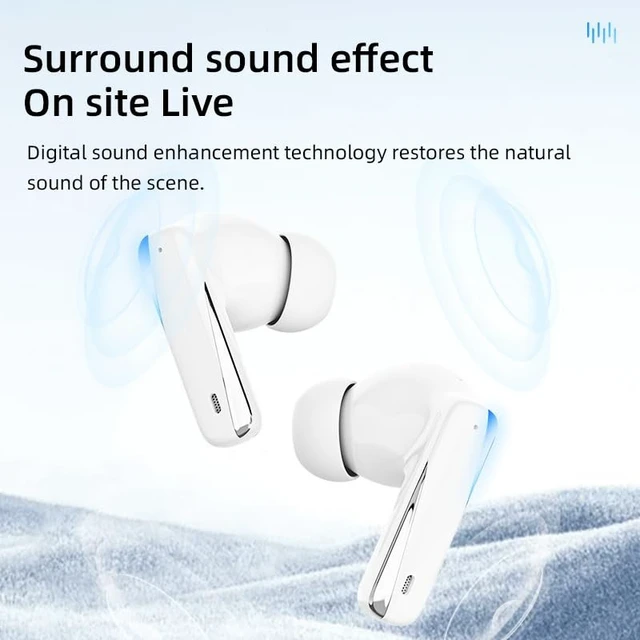 Alt view image 5 of 5 - syomiyurx Wireless Earbuds Bluetooth 5.5, Flagship Edition with ENC Call Noise Reduction, HiFi Surround Sound, 13mm Speaker, Ultra Long Battery Life, Sweat Proof (White)