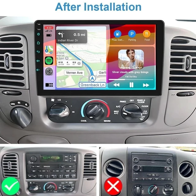 Alt view image 4 of 5 - 10 inch Car Stereo Radio for 1999-2004 Ford F-250 F-350 Super Duty Double Din Stereo with Backup Camera Bluetooth Head Unit Android 14 with Wireless Carplay & Android Auto GPS WiFi FM RDS SWC,2