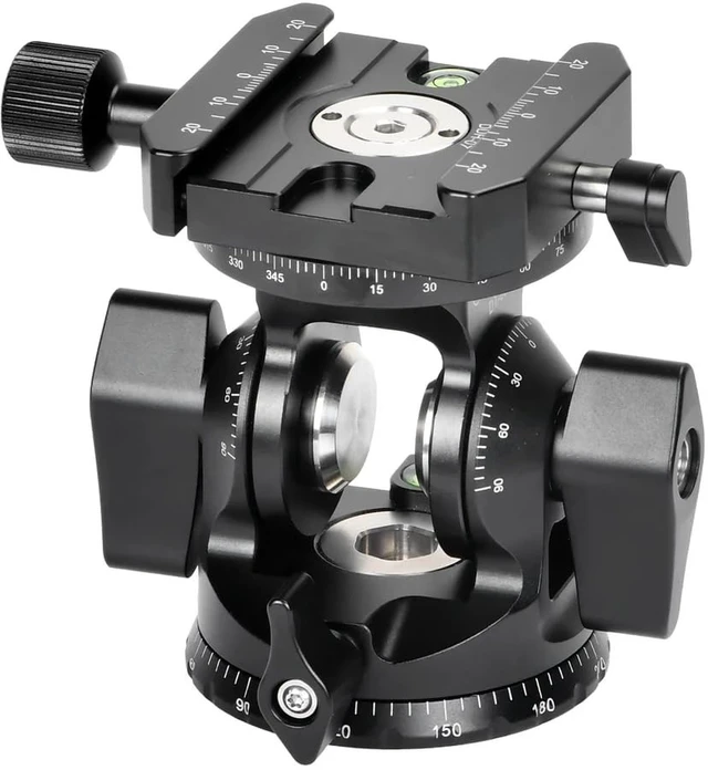 Alt view image 2 of 5 - DT-03R Tilt Head with 360 Degree Panoramic Arca Swiss Clamp for Monopod and Tripod 33lbs(15KG) Load Capacity