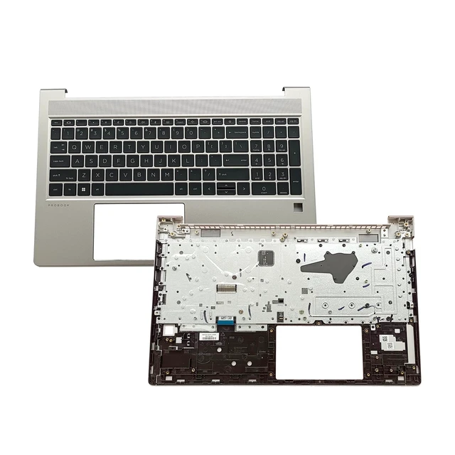 Main image of M21742-001 Replacement for HP ProBook 450 G8 455 G8 Laptop Upper Top Cover Case Palmrest Backlit Keyboard Assembly Part Silver