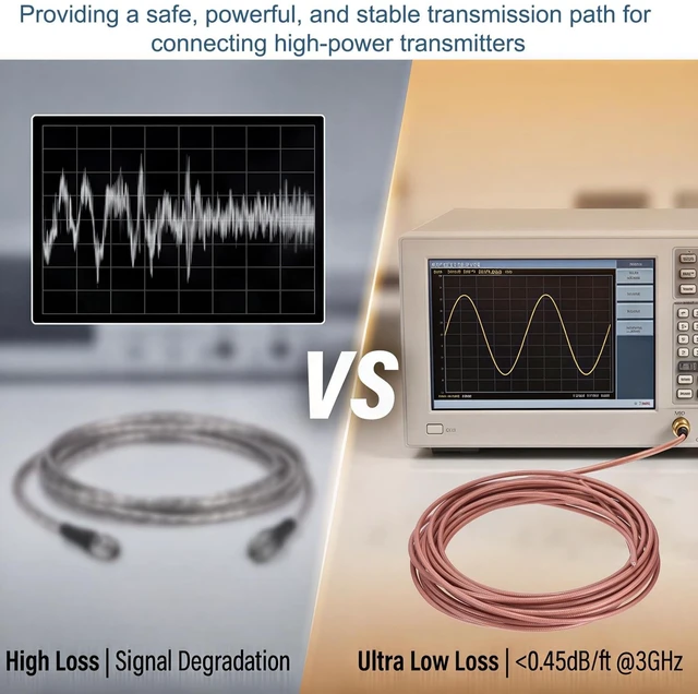 Alt view image 5 of 5 - Rebower RG400 RF Coax Cable 100ft 50 Ohm Double Shield Coaxial Cable