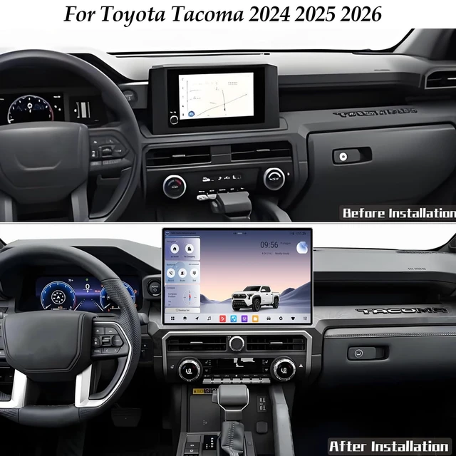 Alt view image 2 of 5 - 14.6" 8-Core Android 14 Car Radio Stereo for Toyota Tacoma 2024 2025 2026
