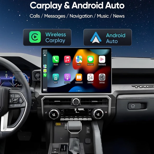 Alt view image 3 of 5 - 14.6" 8-Core Android 14 Car Radio Stereo for Toyota Tacoma 2024 2025 2026