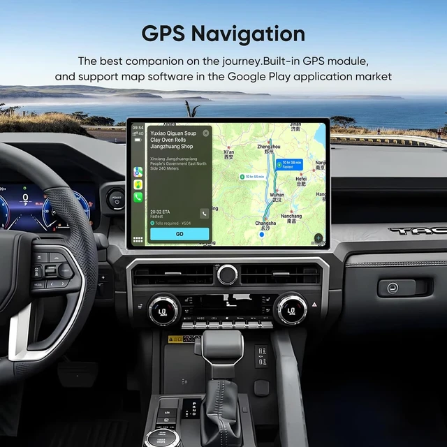 Alt view image 4 of 5 - 14.6" 8-Core Android 14 Car Radio Stereo for Toyota Tacoma 2024 2025 2026
