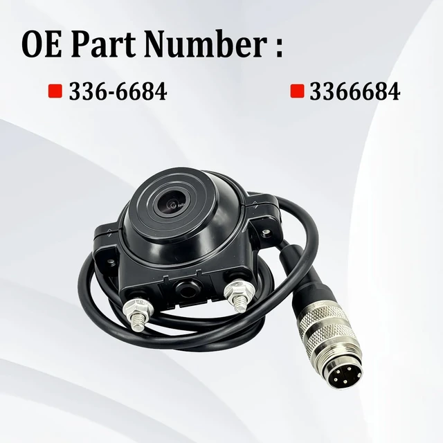 Alt view image 3 of 5 - 336-6684 Backup Camera Compatible with Caterpillar CAT 232D 242D 262D 289D 299D 257D Excavators, Loaders, Trucks, and Dozers 3366684