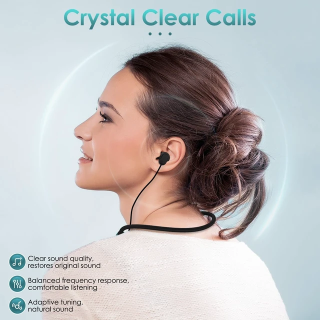 Alt view image 4 of 5 - Neckband Bluetooth Headphones, Bluetooth Earbud with 1000H Play Time