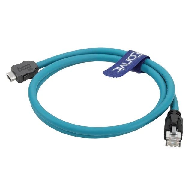 Alt view image 4 of 4 - Eonvic Industrial Ethernet Cable IX to Rj45 Cat6A Cable, IX30G-A-10S-CV A-Key Male 10Gbps Shielded High Flex Cable for Industrial Switches PLCs Machine Vision Cameras Robot Controllers Sensors 1m