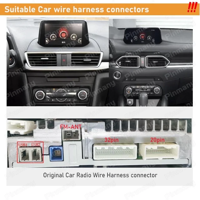 Alt view image 3 of 5 - Fits for Mazda Axela CX-4 CX-5 Mazda 6 Atenza with Bose Amplifier Car Radio Stereo Retrofit Wiring Harness Adapter