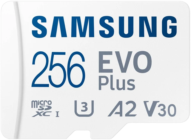 Main image of Samsung EVO Plus 256GB microSDXC Memory Card + SD Adaptor, Up to 160MB/s