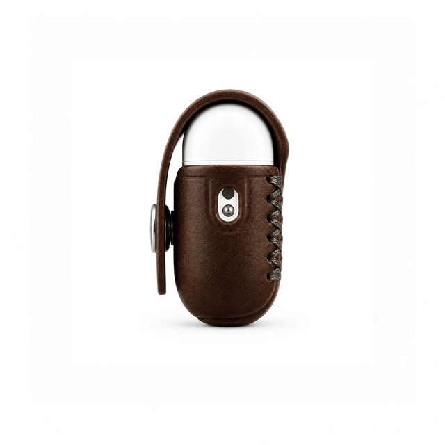 Alt view image 3 of 5 - VogDUO Genuine Leather AirPods Pro 3 Case - Handcrafted Wireless Charging Holder, AirPods Pro 3rd gen Case Cover, Premium Holster, Compatible with Apple AirPods Pr