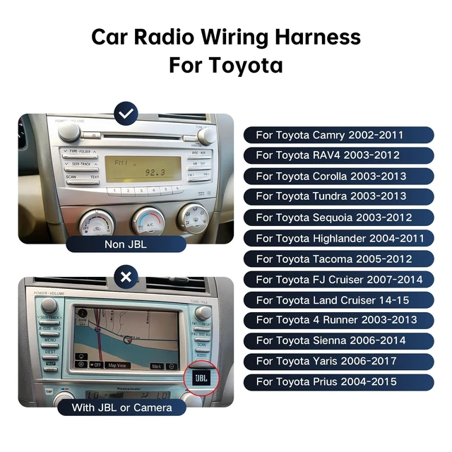 Alt view image 2 of 5 - ViaBecs 16PIN Car Radio Harness for Toyota Camry Tundra Non-JBL Plug & Play