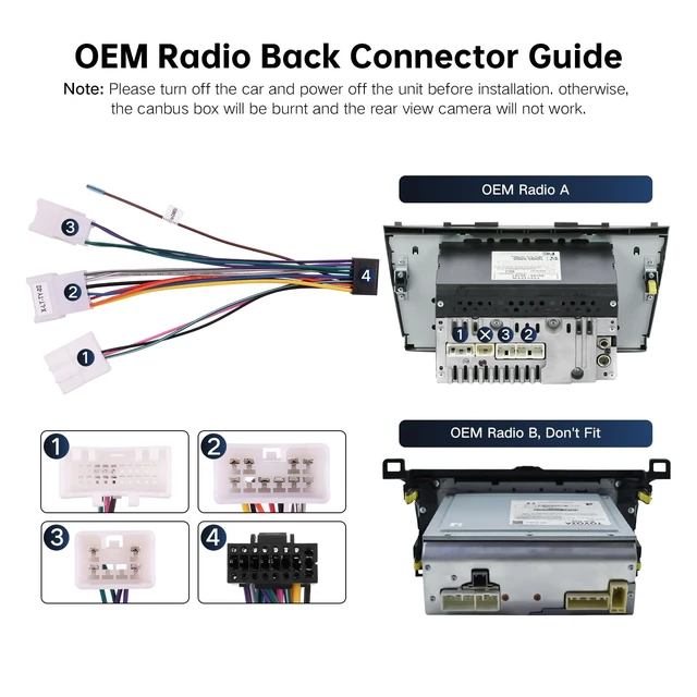 Alt view image 3 of 5 - ViaBecs 16PIN Car Radio Harness for Toyota Camry Tundra Non-JBL Plug & Play
