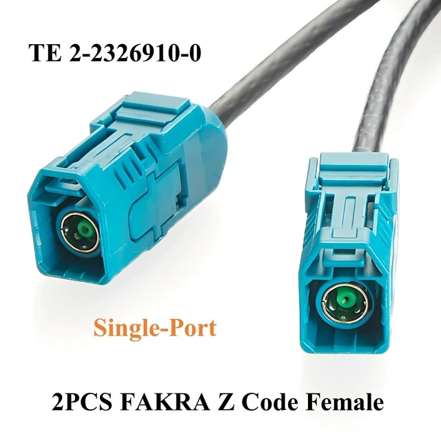 Alt view image 4 of 5 - 2 in 1 TE Mate-AX Mini Fakra Z Female to Fakra Female Two Ports RF Coaxial Cable 2-2306868-9 to 2-2326910-0 Automotive Video Harness for ADAS, GPS Navigation, GMSL Camera, Infotainment(1M/3.28FT)