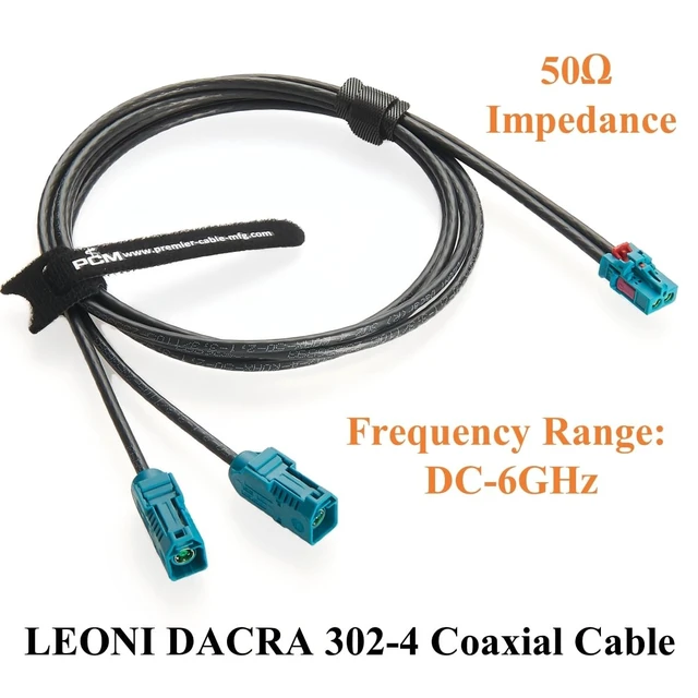 Alt view image 5 of 5 - 2 in 1 TE Mate-AX Mini Fakra Z Female to Fakra Female Two Ports RF Coaxial Cable 2-2306868-9 to 2-2326910-0 Automotive Video Harness for ADAS, GPS Navigation, GMSL Camera, Infotainment(1M/3.28FT)