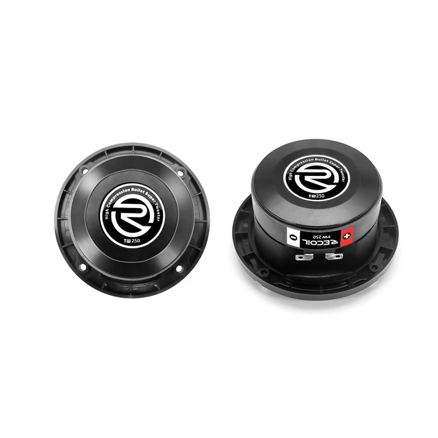 Alt view image 4 of 5 - RECOIL TW250 High Compression Car Bullet Super Tweeters 400W Max Pair 4 Ohm